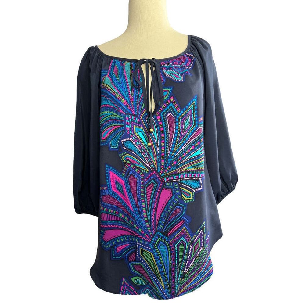 Small Alice & Trixie 100% Silk Blue Blouse